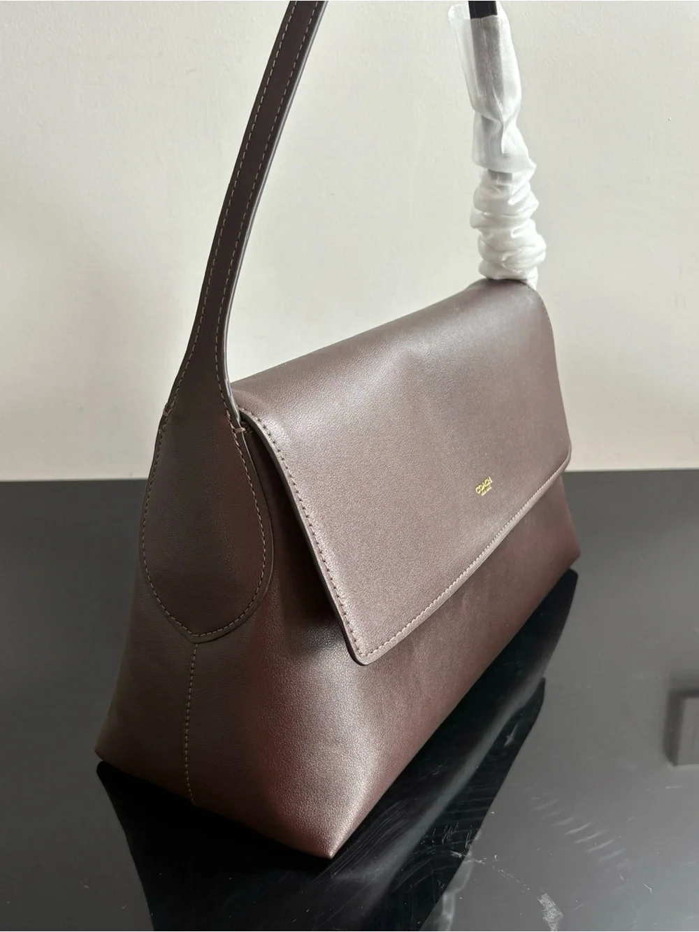 COACH Chocolate Brown Leather Shoulder Bag